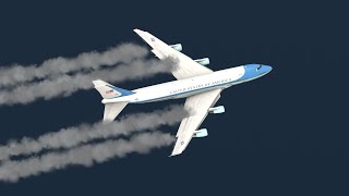 Air Force One VC-25 Runway Over Run Into Water | X-Plane 11