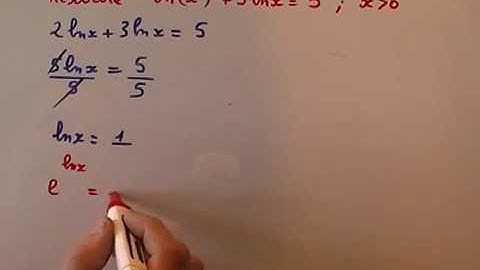 Resoudre une équation avec des logarithmes.VIDEO LOGARITHME
