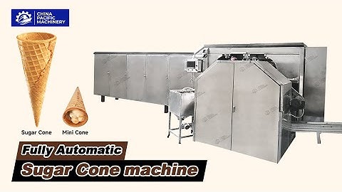 Automatic Crispy Ice Cream Cone Production Line|Rolled Sugar Cone Machine|Waffle Cone Making Machine