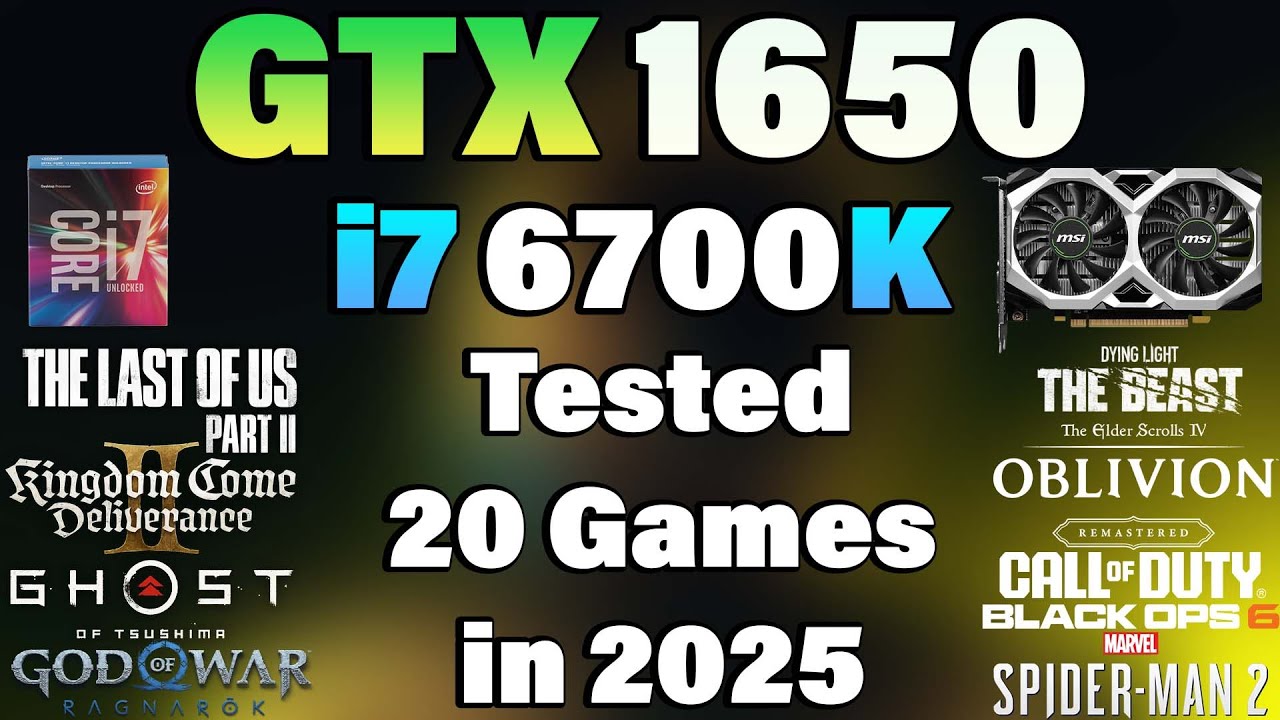 パソコン i7 6700K GTX1650 DDR4 8GB PC i7 6700K + GTX 1650 - Tested 20 Games in 2025 - YouTube