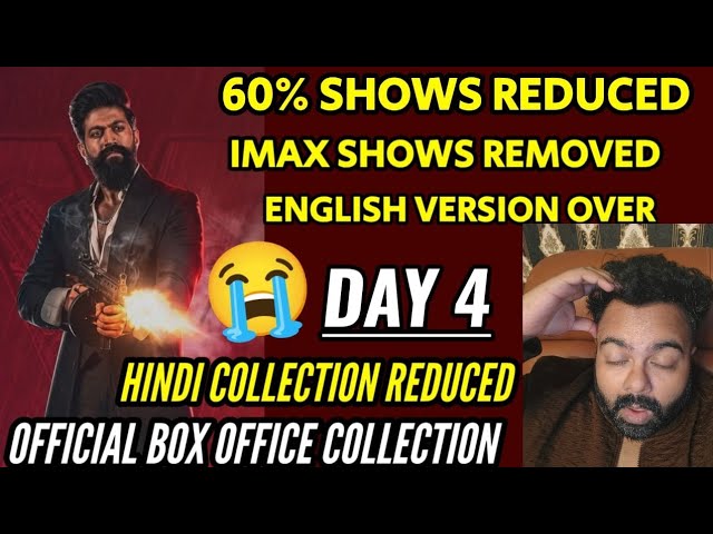 TOXIC OFFICIAL BOX OFFICE COLLECTION DAY 4 | 60% SHOWS REDUCED | A BIG DISASTER | YASH | SAD