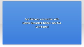 Api Gateway connection with Elastic Beanstalk (client-side SSL Certificate)