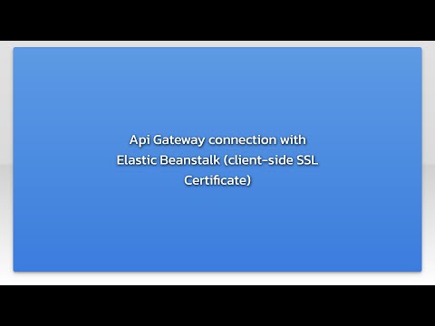 Api Gateway connection with Elastic Beanstalk (client-side SSL Certificate)