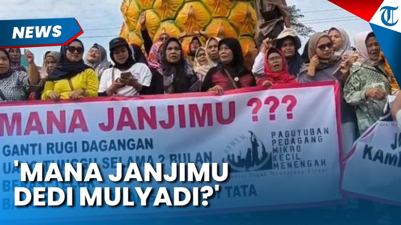 TAGIH JANJI DEDI MULYADI! Ratusan Pedagang Nanas Subang Demo, Singgung Rakyat Jadi Ajang Pencitraan