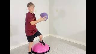 Bosu Step Over and Catch