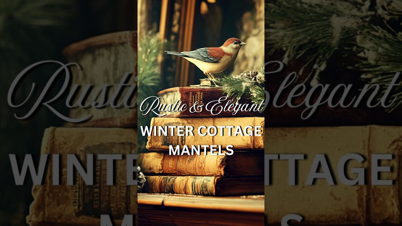 WINTER COTTAGE CORE Mantel Decorating Made EASY: Elegant & Rustic Decor ✨🌲🏡❄️