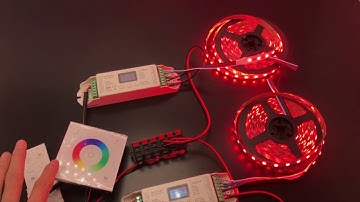 How to use EX4S, F4 to control Multiple group RGBW led strip light and LT-820-5A DMX Decoder