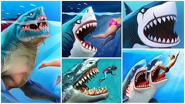 ALL THE BEST HUNGRY SHARK GAME ALL THE TIME IN ANDROID (PART 5) - ALL SHARKS UNLOCKED 2025