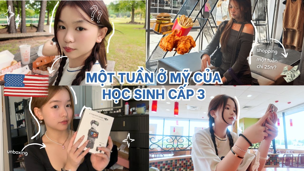 VLOG| MỘT TUẦN Ở MỸ CỦA HỌC SINH CẤP 3✨🇺🇸| Shopping, Đi chơi | Jenna Berry