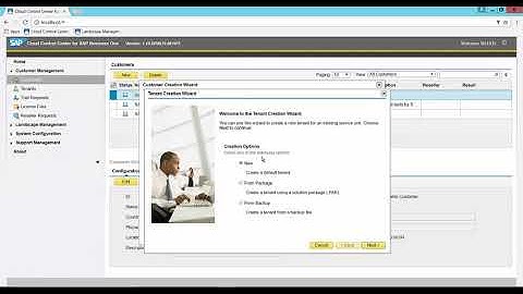 Operating the Cloud Control Center: Creating a New Customer