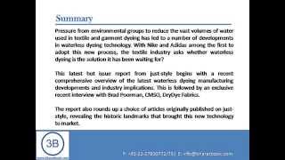 Hot issue  Waterless textile and garment dyeing
