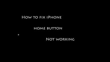 How to Fix Iphone/Ipod Touch Home button Not working!