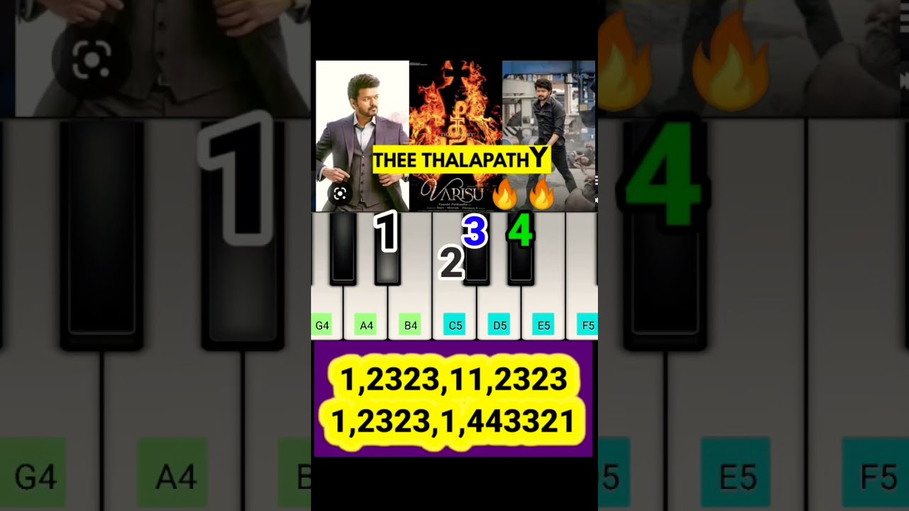 Thee Thalapathy - Walk Band | Piano Tutorial #shorts #shortvideo #ytshorts #viral