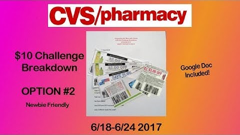 CVS $10 Challenge OPTION 2  w/Google Doc! 6/18-6/24 2017