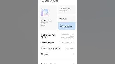 MIUI 12.5.7 enhanced update for poco f3 GT