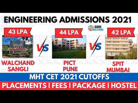 ? MHT CET 2021 ENGINEERING ADMISSION | Walchand Sangli Vs PICT Pune Vs SPIT Mumbai
