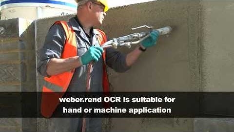 Applying weberend OCR — Weber Renders & Decorative Finishes