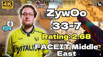 ZywOo (33-7) SoloQ Rating: 2.68 (Inferno) | FACEIT Middle East | Aug 19, 2025 | CS2 POV/DEMO