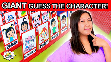 Mommy GUESS THE CHARACTER In Giant Guess Who Game & Other GIANT Board Games!