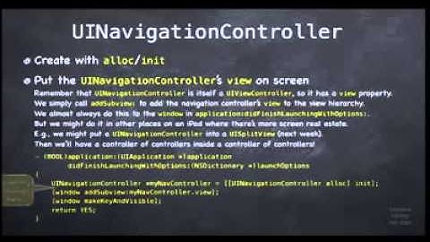Stanford University - iPhone Programming Tutorial 6. Application _ View Controller Lifecycle