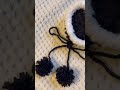 冬の味方❄️ ハートのイヤーマフ完成🖤🤍 黒と白のふわふわの組み合わせが可愛すぎる😍 #shorts #crochet #ハンドメイド #かぎ針編み #イヤーマフ