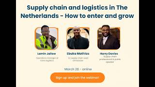 Logistics & supply chain  jobs in the Netherlands: Starting & Growing Your Career (Panel Discussion)