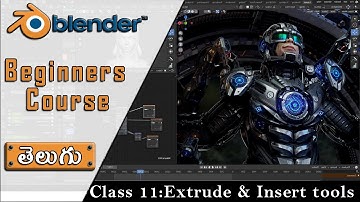 Extrude and Inset Tools in Blender [ TELUGU ] || Blender Tutorials for Beginners || Lucky Studios