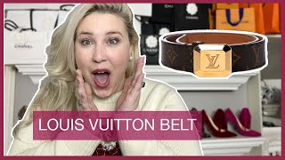 Brown and gold Lv belt, worn once has a extra hole