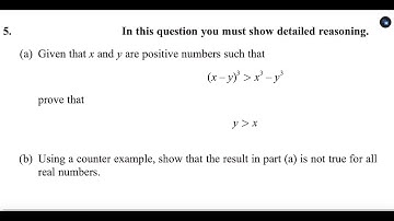 Pure Math P2 May/June 2024 [Q5] Pearson Edexcel IAL WMA 12/01| Inequalities and Counterexamples