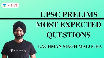 UPSC Prelims 2020 Most Expected Questions | UPSC CSE 2020 | Lachman Singh Maluka