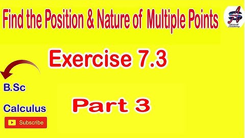 How to find Position & Nature of Multiple Points | B.Sc Calculus, Chapter 7 Exercise 7.3 |