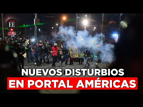 Manifestantes y Esmad volvieron a enfrentarse en el Portal Américas | El Espectador