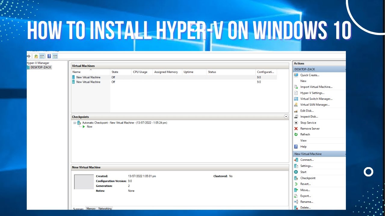 How to Install Hyper V on Windows 10 - YouTube