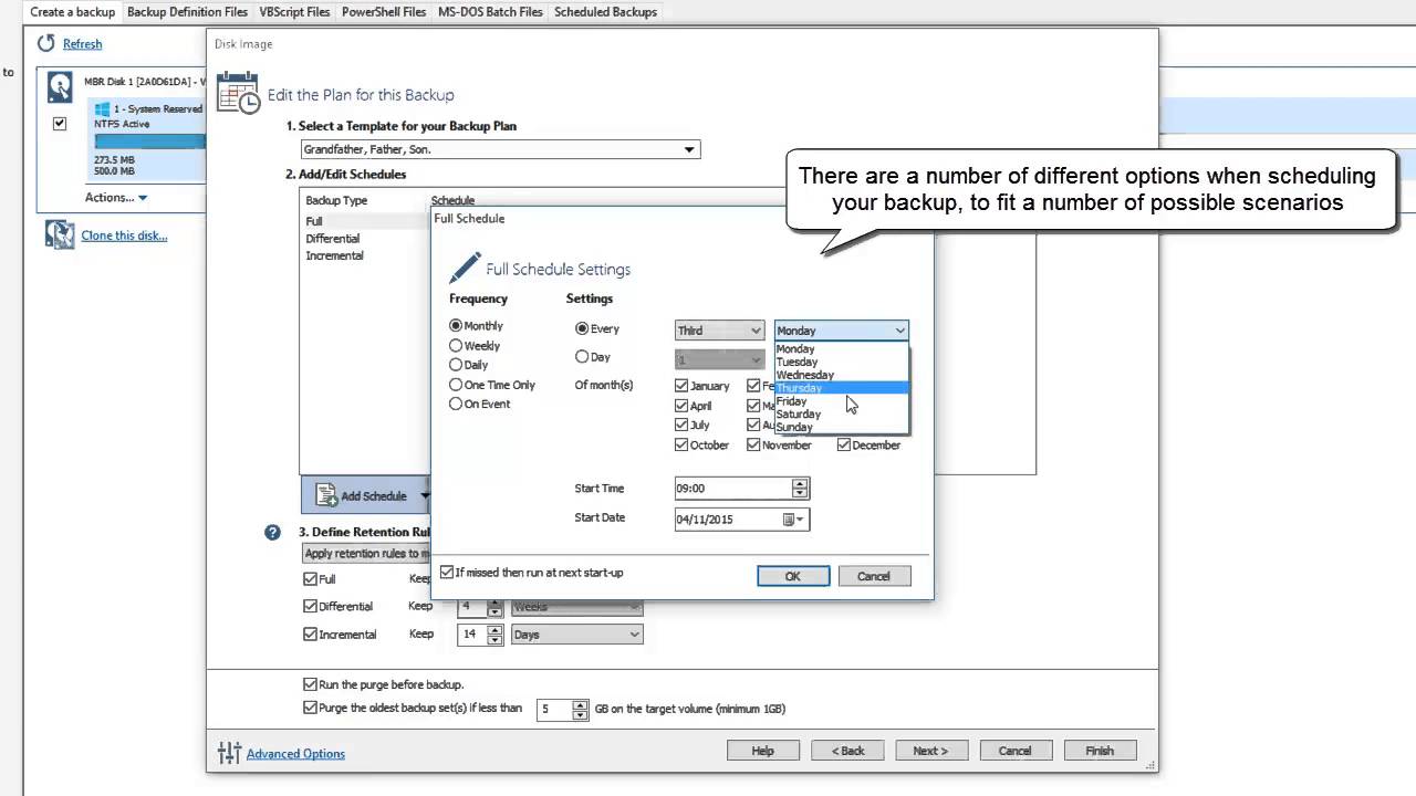 macrium reflect free scheduled backup