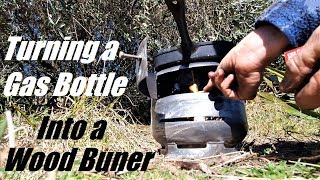 Wood Burner made from an old Gas Bottle~