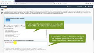 How to Configure Hotlink Protection in cPanel