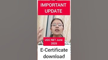 Important Update 🛑| E- Certificate Download| ✅UGC NET June 2025📌 #ugcnet #ecertificate