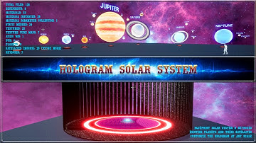 Video Instructions Hologram Solar System.  Available on the Marketplace. Unreal engine 4.26-5.1