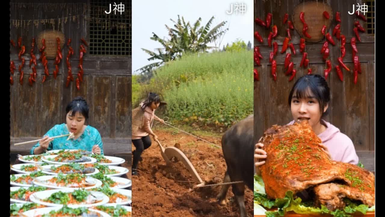 Mukbang eating show chinese, chinese food countryside eater丨MUKBANG Big Eater Eating Show