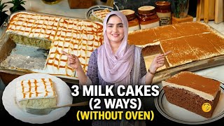 TWO WAYS THREE MILK CAKE (Eng Sub)2 Easy Methods | Soft, Creamy & Delicious Tres Leches Cake screenshot 5