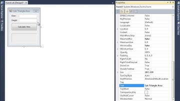 CS111 - Calculate Triangle Area - VBProject