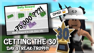 BLOXBURG | GETTING THE 30 DAY STEAK TROPHY!
