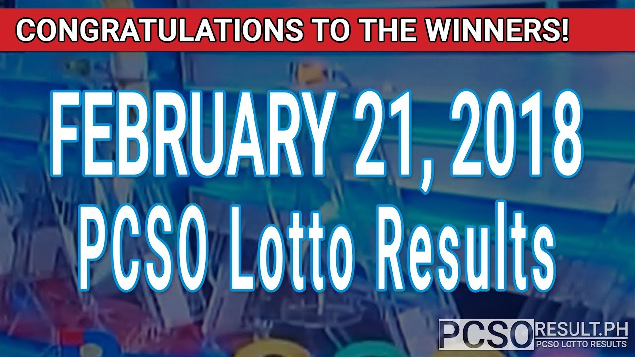 PCSO Lotto Results Today February 21, 2018 (6/55, 6/45, 4D, Swertres, STL & EZ2) - YouTube PCSO Lotto Results Today February 21, 2018 (6/55, 6/45, 4D, Swertres, STL & EZ2) - YouTube