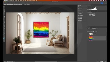 Smart Object Tutorial, how to place your wall art into a  Lifestyle Living-Room Mockup