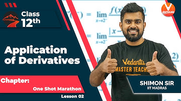 Application of Derivatives Class 12 One Shot #2 | JEE 2022 | One Shot Marathon🏃‍♂️ | Vedantu