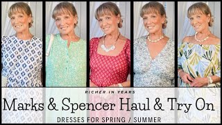 Marks & Spencer Haul and Try on.  Dresses for Spring/Summer/Holidays for ladies 50s  60s 70s plus
