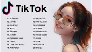 เพลงทั้งหมดใน tiktok 2021 !!! เพลงสากลสุดปัง #At My Worst, #Señorita, #Mood, #comethru