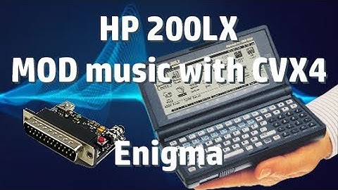 HP200LX plays Enigma MOD file with CVX4 COVOX clone and Mod Master XT v26