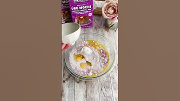 Ube Butter Mochi Recipe with Trader Joe’s Ube Waffle Mix #ube #mochi #traderjoes #recipe #baking