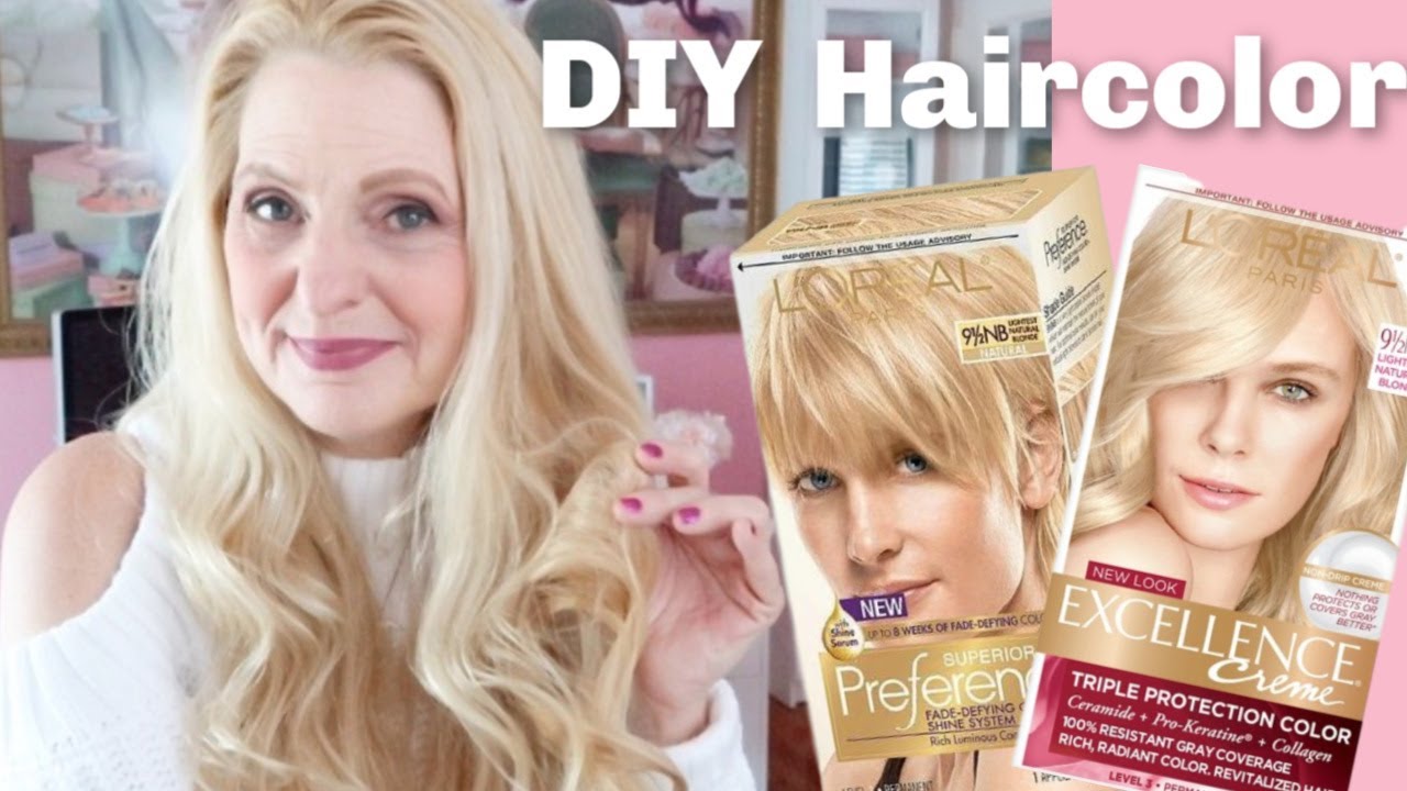 DIY Hair Coloring at Home | How to color your hair | Best Hair Color to use  | Loreal 9 1/2 NB - YouTube